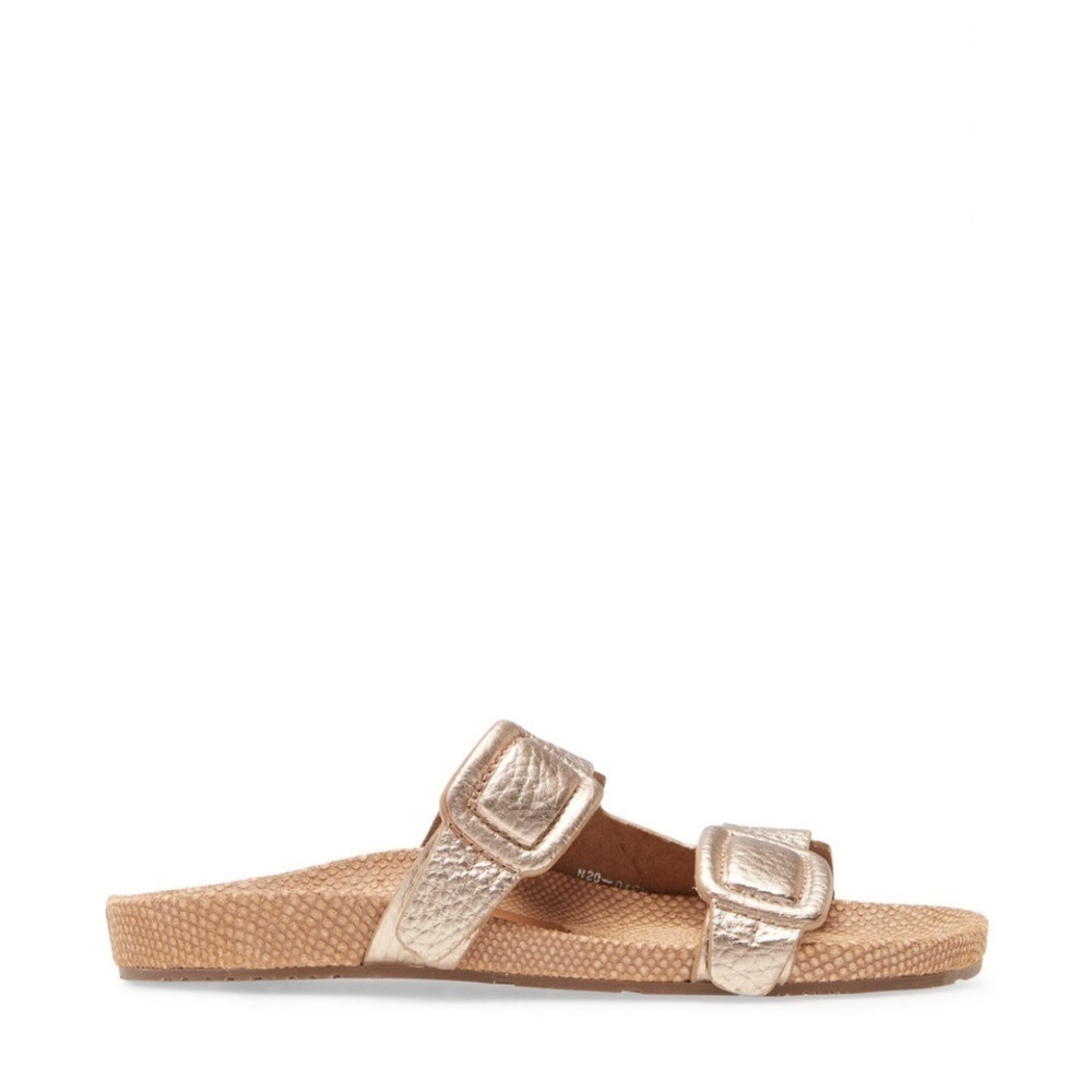 Pedro GARCIA Arielle Snake & Croc Embossed Buckle Slide Sandal In Hazelnut - Picture 11 of 14